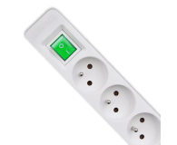 QOLTEC 5 gniazd , 1.8m, biało-szara - 1122516 - zdjęcie 3